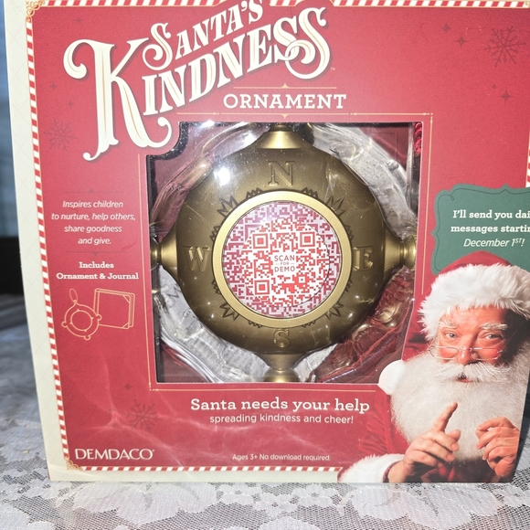 DEMDACO Hallmark Santa's Kindness Ornament And Journal - Gold - Picture 1 of 9